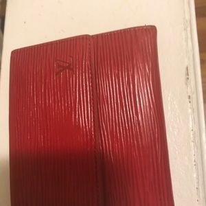Louis Vuitton red epi leather wallet